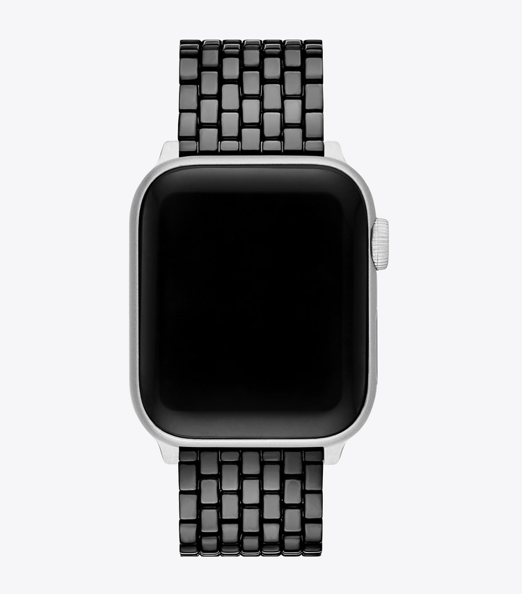 Tory Burch designer watches tory track smart watches Eleanor Band for Apple Watch® in BLACK overhead
