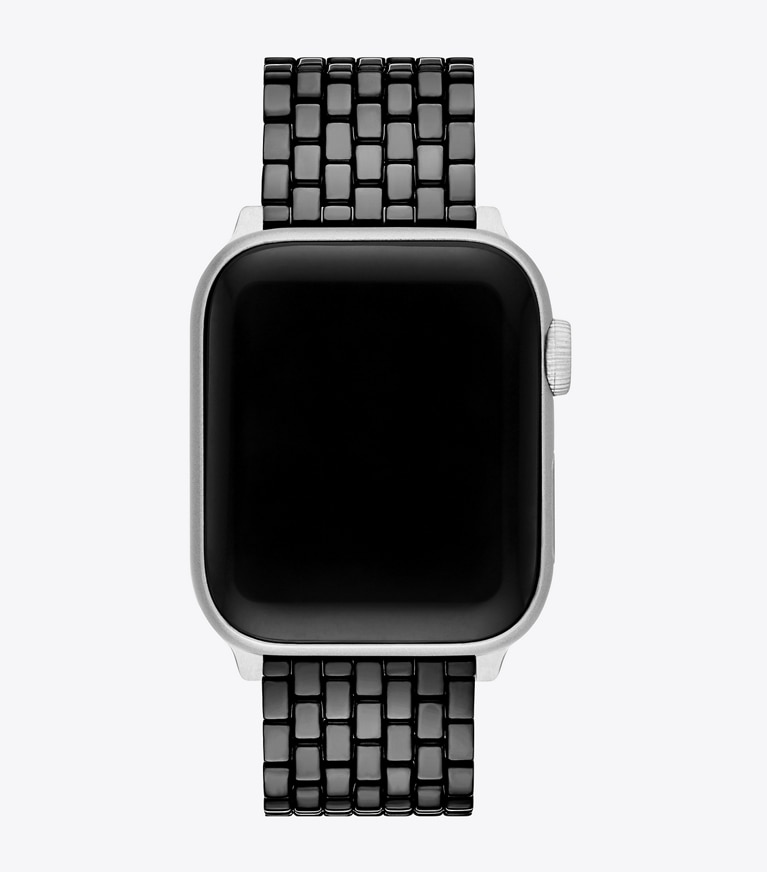 Tory Burch designer watches tory track smart watches Eleanor Band for Apple Watch® in BLACK front