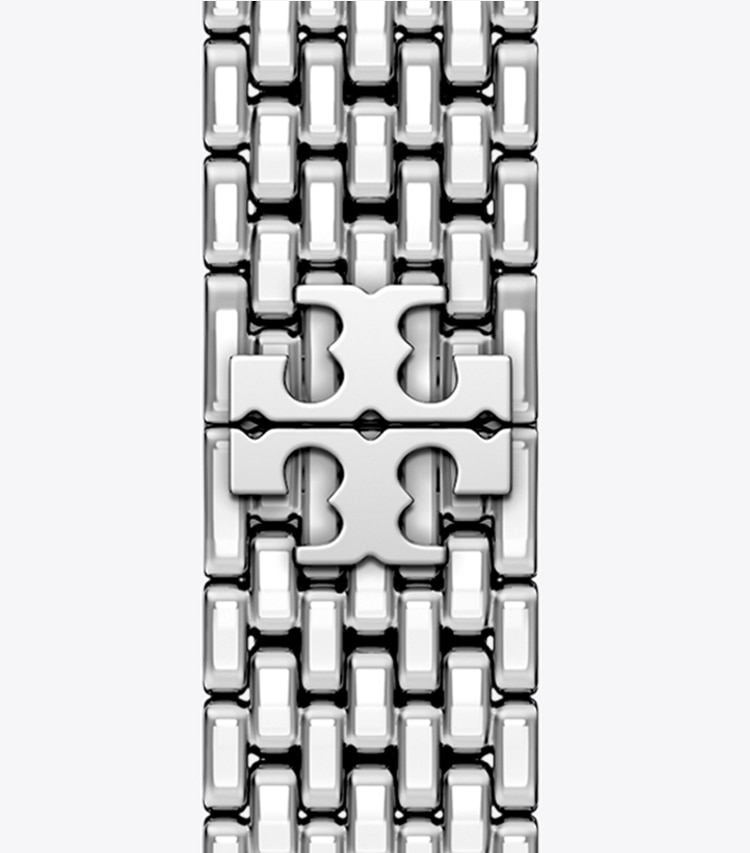 Tory Burch diseñador relojes inteligentes Eleanor Band for Apple Watch® en SILVER reversible plegable