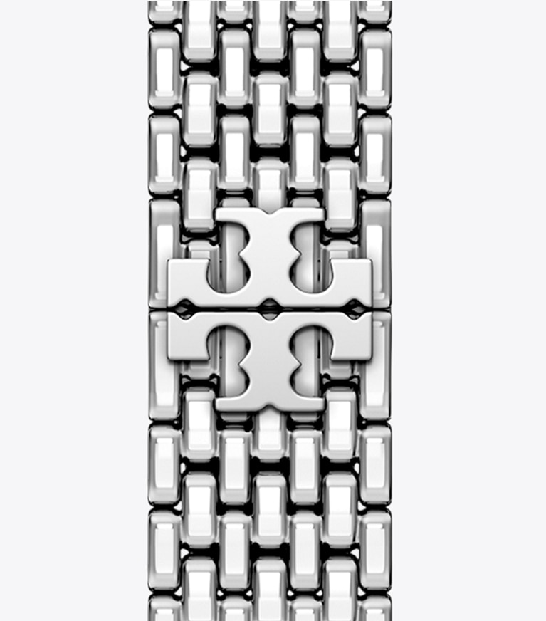 Tory Burch diseñador relojes inteligentes Eleanor Band for Apple Watch® en SILVER reversible plegable