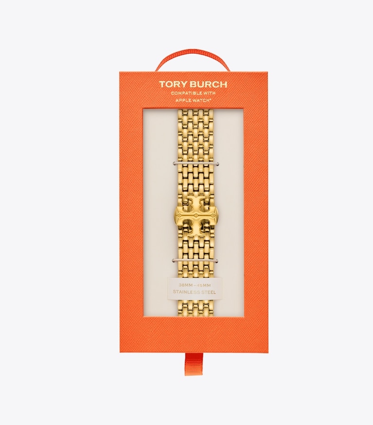Tory Burch designer watches tory track smart watches Eleanor Band for Apple Watch® in GOLD front