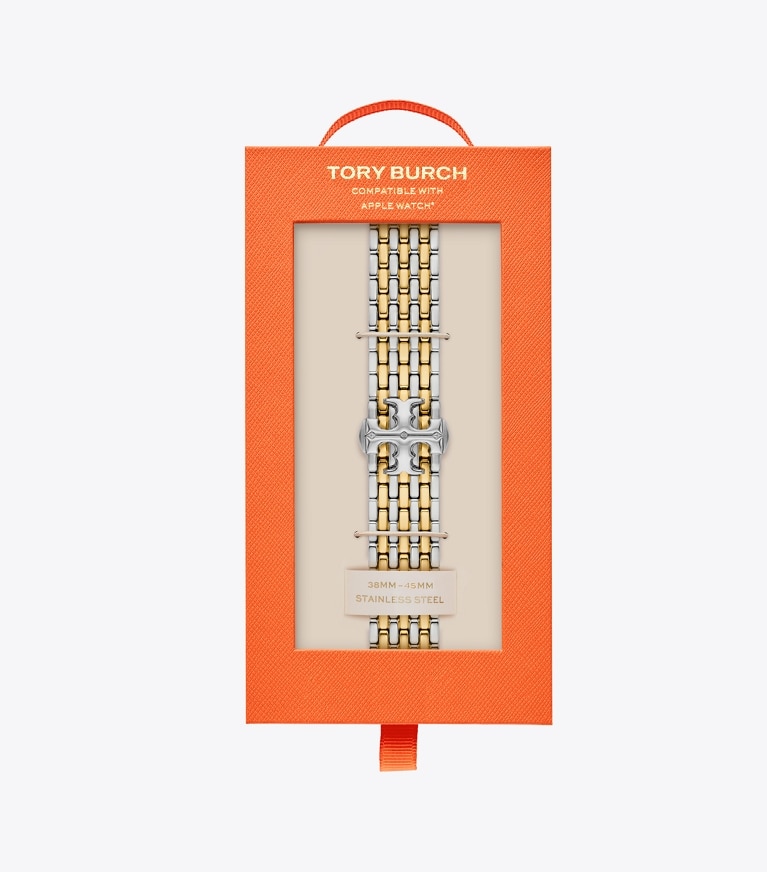 Tory Burch designer watches tory track smart watches Eleanor Band for Apple Watch® in TWO-TONE front