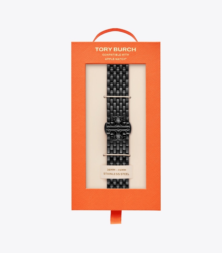 Tory Burch designer watches tory track smart watches Eleanor Band for Apple Watch® in BLACK front
