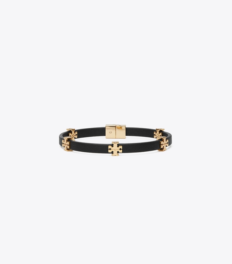 Tory Burch designer ブレスレット エレノア バイオ ブレスレット in Tory Gold / Black front