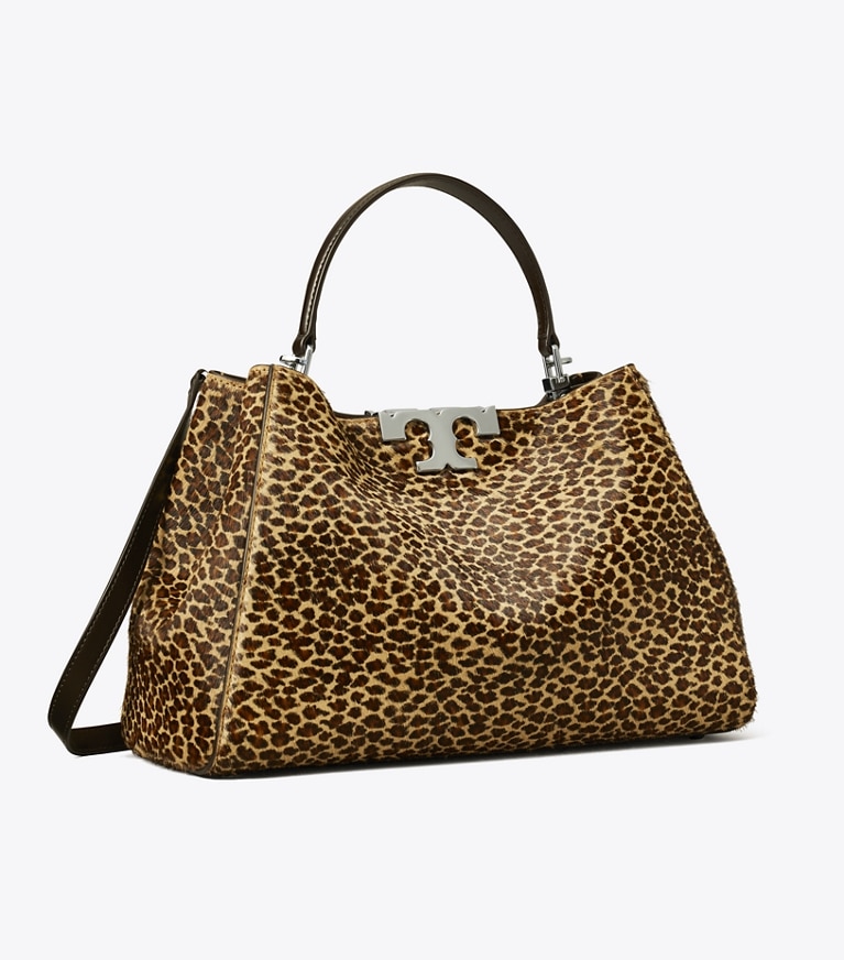 Tory Burch designer satchels Eleanor Calf Hair Satchel in Multi angle