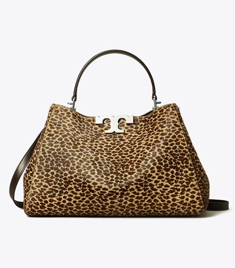 Tory Burch designer satchels Eleanor Calf Hair Satchel in Multi front