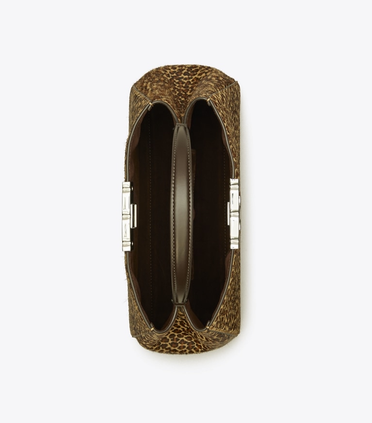 Tory Burch designer satchels Eleanor Calf Hair Satchel in Multi angle