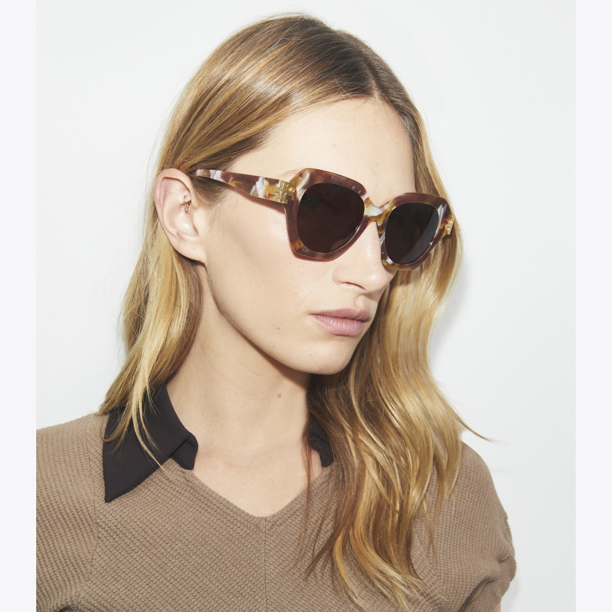 TORY BURCH キャットアイ オーバーサイズ サングラス ELEANOR Eleanor Cat-Eye Sunglasses: Women's Designer Sunglasses