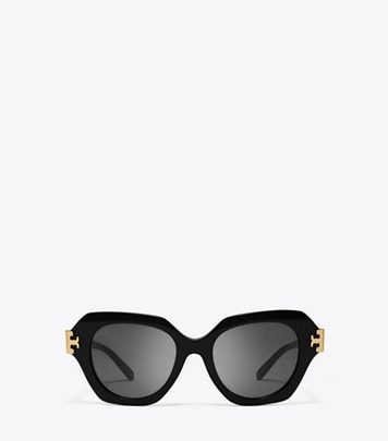 Tory Burch Black and Gold Cat-Eye Sunglasses Tory Burch Women main image 4