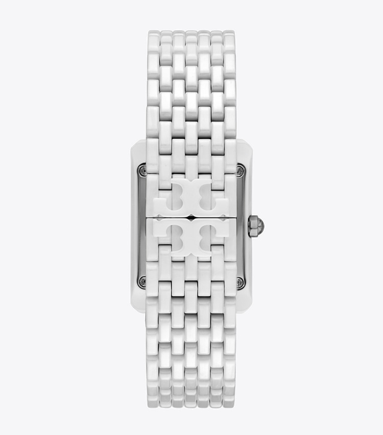 Tory Burch designer strap watches Eleanor Ceramic Watch in WHITE CERAMIC back