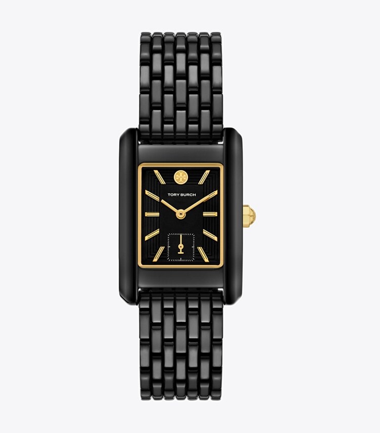 Tory Burch designer strap watches Eleanor Ceramic Watch in BLACK CERAMIC front