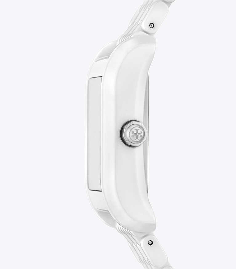 Tory Burch designer strap watches Eleanor Ceramic Watch in WHITE CERAMIC front