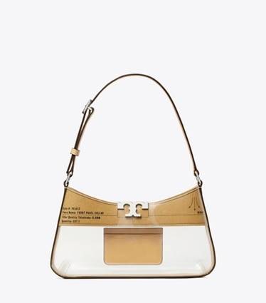 Tory Burch designer shoulder bags Eleanor Clear Slim Shoulder Bag in Clear front