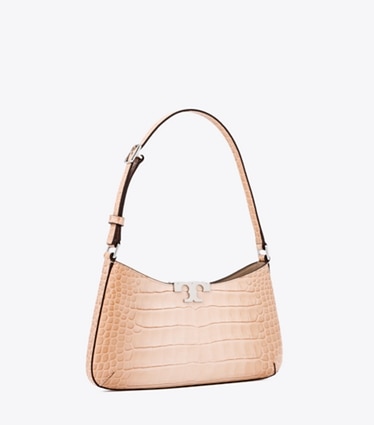 Tory Burch designer ショルダーバッグ エレノア クロコエンボス スリム ショルダーバッグ in Pale Blush angle