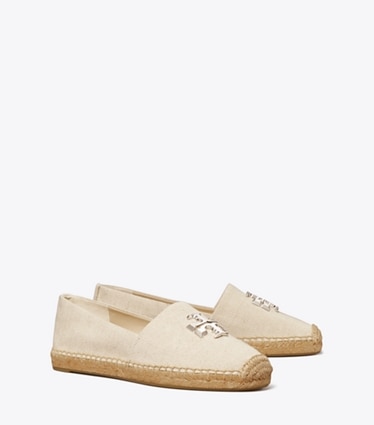 Tory Burch designer エスパドリーユ エレノア エスパドリーユ ワイド in NEW CREAM / SILVER angle