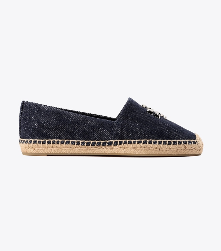 Tory Burch designer エスパドリーユ エレノア エスパドリーユ ワイド in MIDNIGHT DENIM / SILVER side