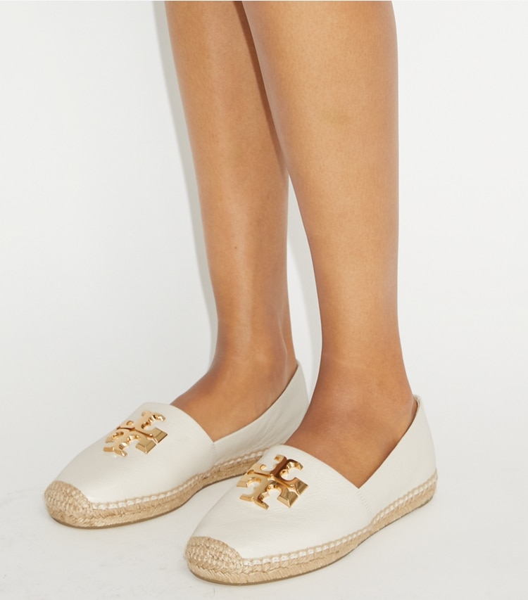 Tory Burch designer espadrilles Eleanor Espadrille in LIGHT CREAM additional on model