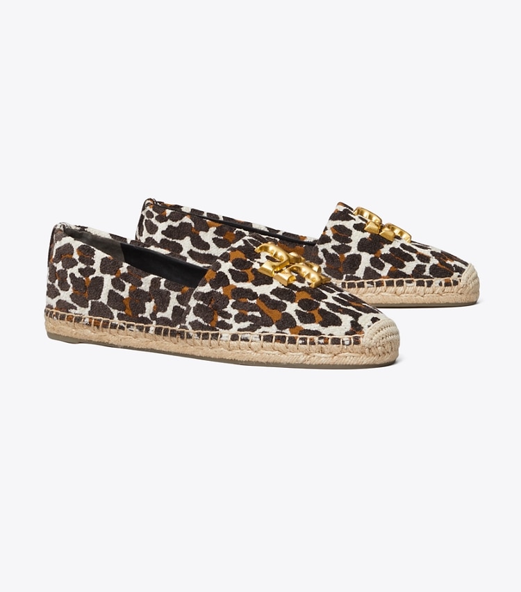 Tory Burch designer espadrilles Eleanor Espadrille in Reva Leopard / PERFECT BLACK angle