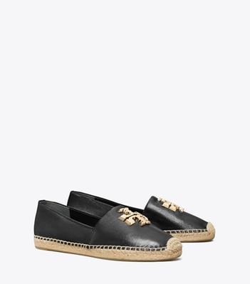 Tory Burch designer espadrilles Eleanor Espadrille in PERFECT BLACK angle