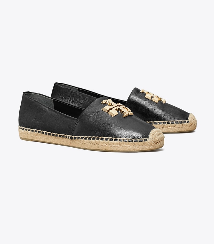 Tory Burch designer espadrilles Eleanor Espadrille in PERFECT BLACK angle