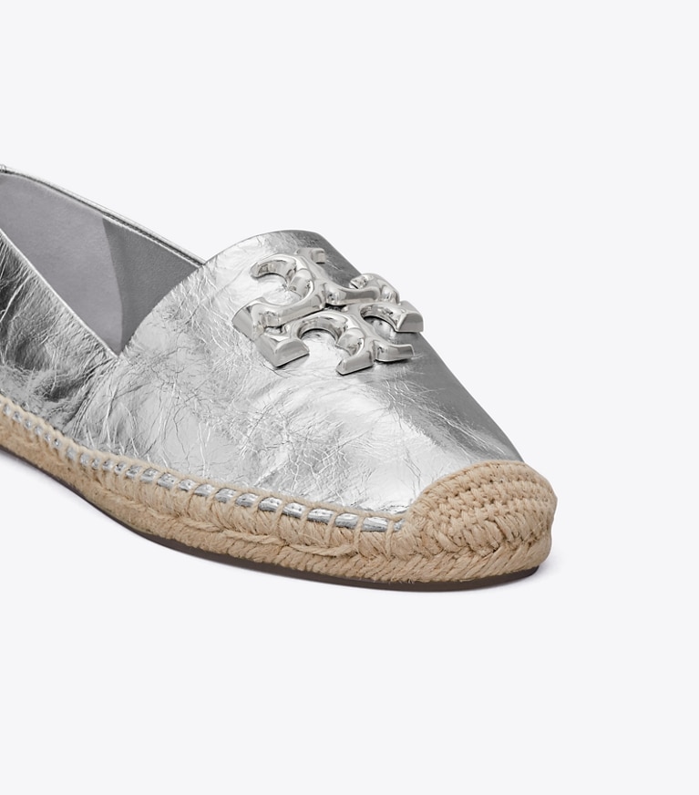 Tory Burch designer espadrilles Eleanor Espadrille in Silver angle