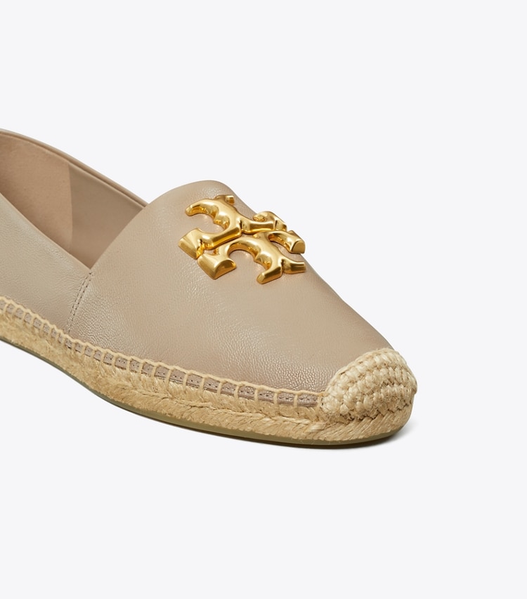 Tory Burch designer espadrilles Eleanor Espadrille in DARK ELK / GOLD detail