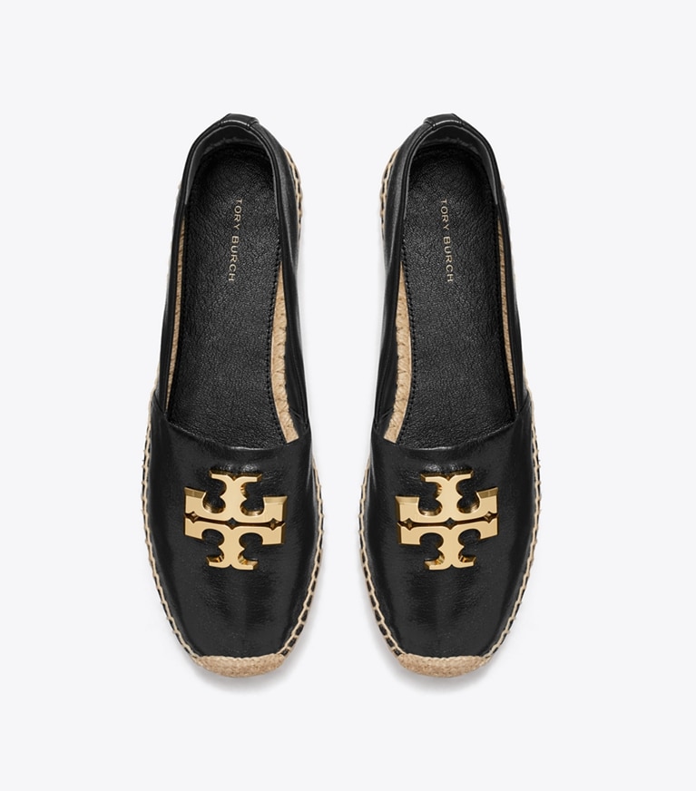 Tory Burch designer espadrilles Eleanor Espadrille in PERFECT BLACK angle