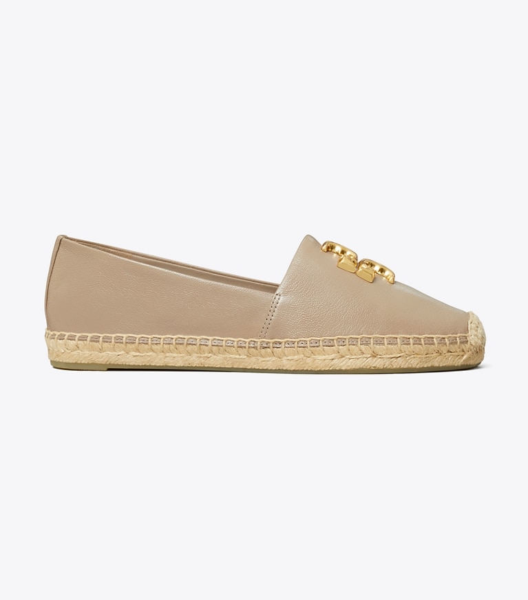Tory Burch designer espadrilles Eleanor Espadrille in DARK ELK / GOLD angle