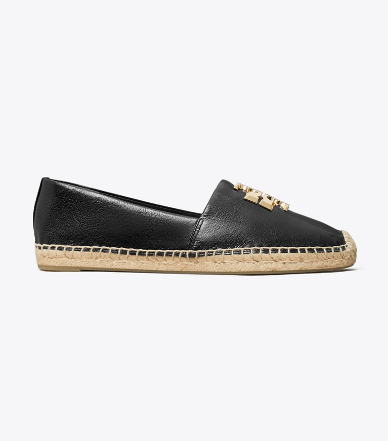 Tory Burch designer espadrilles Eleanor Espadrille in PERFECT BLACK angle