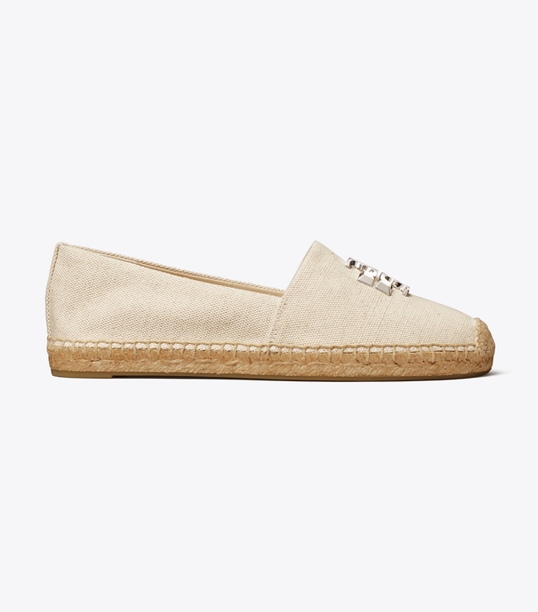 Tory Burch designer espadrilles Eleanor Espadrille in NEW CREAM / SILVER side