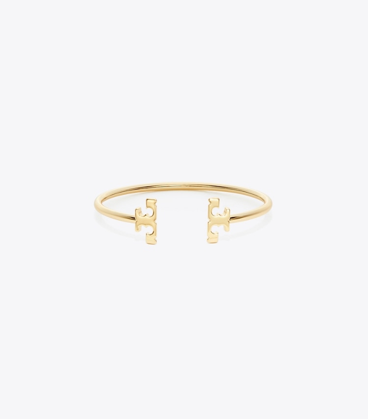 Tory Burch designer bracelets Eleanor Flex Cuff in Tory Gold front
