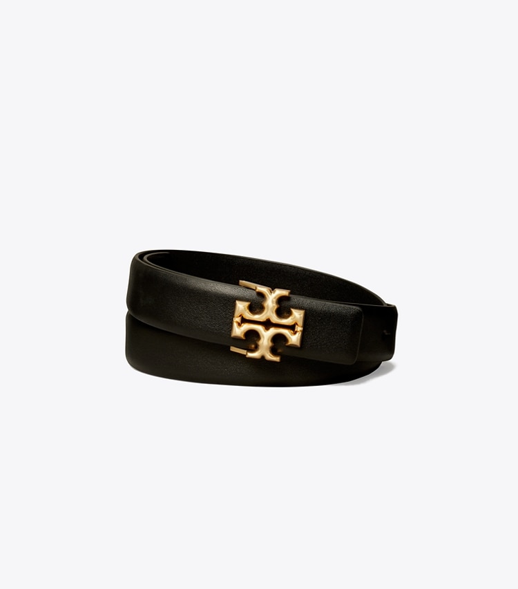 Tory Burch designer gürtel Eleanor Gürtel 2,5 cm in Black / GOLD front