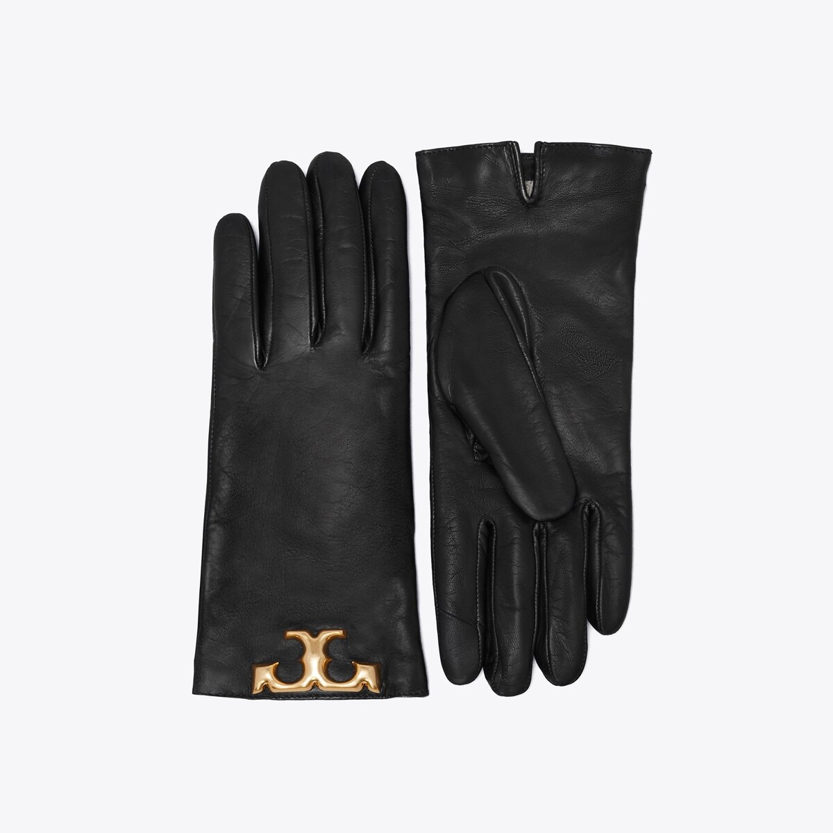 Valentino Garavani Vlogo Chain Gloves In Nappa And Cashmere for