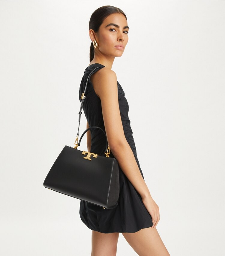 Tory Burch designer henkeltaschen Eleanor Henkeltasche in Black additional on model