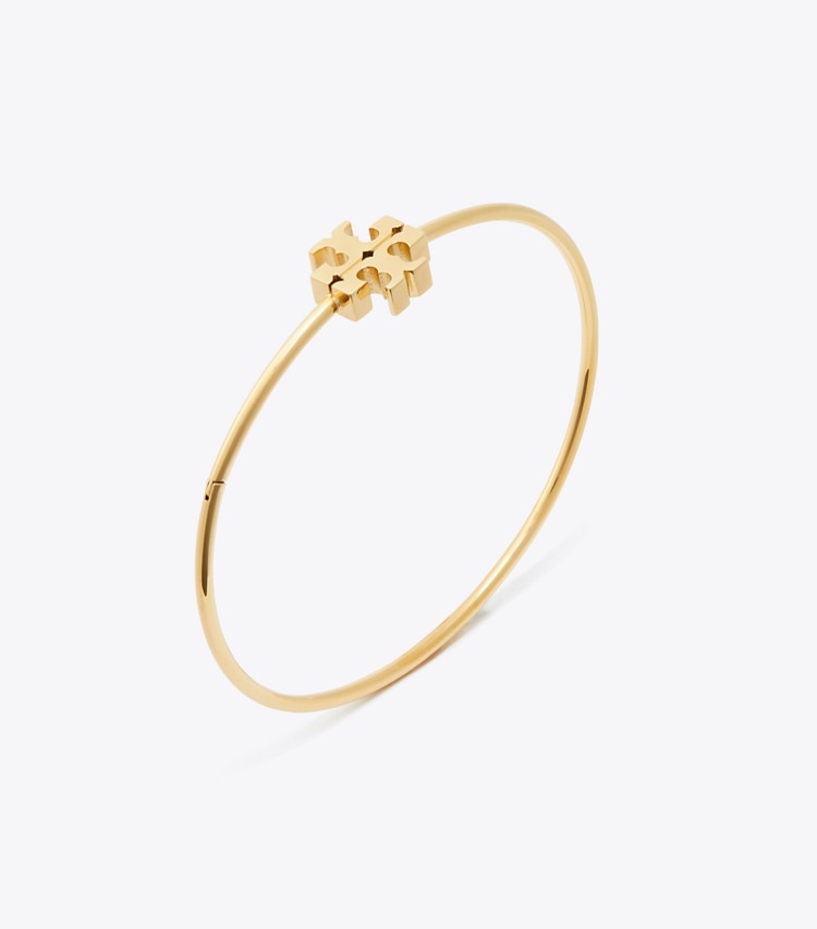 Tory Burch designer bracelets Eleanor Hinged Cuff in Tory Gold detail