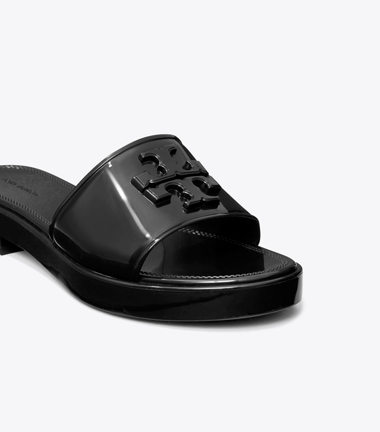Tory Burch designer sandals Eleanor Jelly Sandal in PERFECT BLACK detail