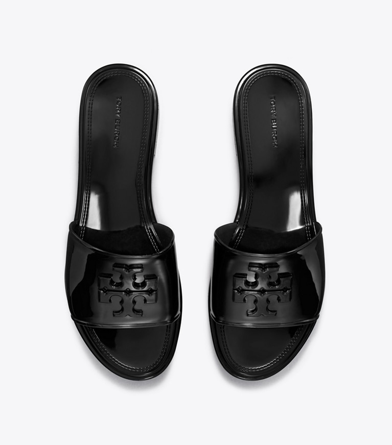 Tory Burch designer sandals Eleanor Jelly Sandal in PERFECT BLACK overhead