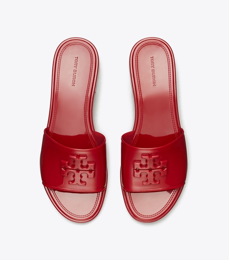 Tory Burch designer sandals Eleanor Jelly Sandal in TORY RED overhead