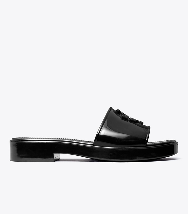 Tory Burch designer sandals Eleanor Jelly Sandal in PERFECT BLACK side