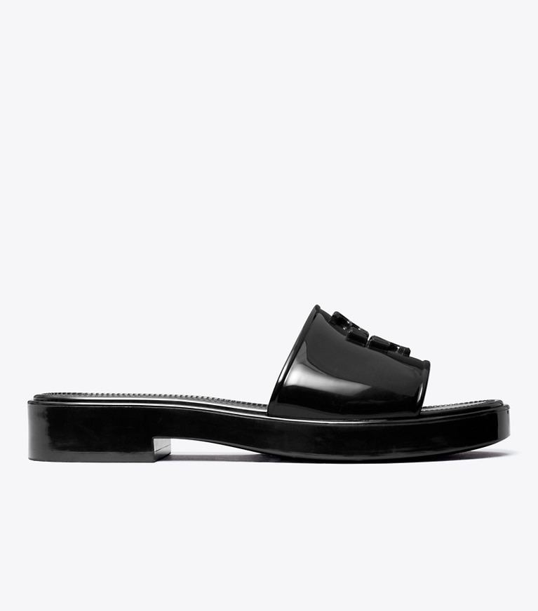 Tory Burch designer sandals Eleanor Jelly Sandal in PERFECT BLACK side