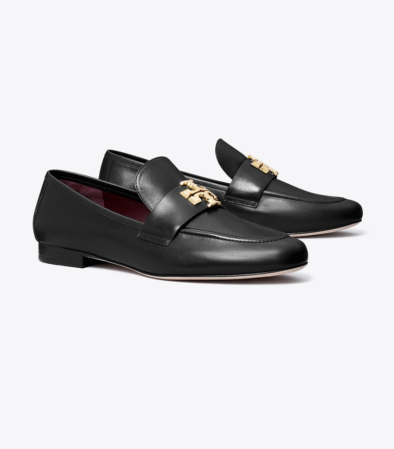 Tory Burch designer フラット エレノア ローファー ワイド in PERFECT BLACK angle