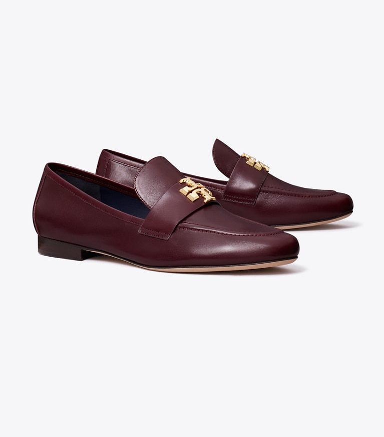 Tory Burch designer flats Eleanor Loafer, Wide in DARK CARMINE angle