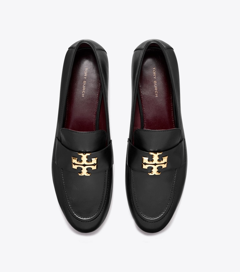 Tory Burch designer フラット エレノア ローファー ワイド in PERFECT BLACK angle