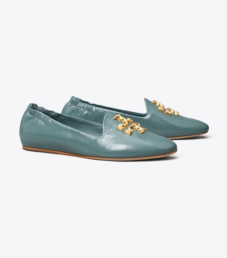 Tory Burch designer flats Eleanor Loafer in New Arctic angle