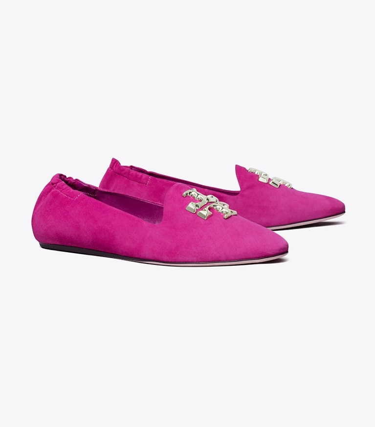 Tory Burch designer flats Eleanor Loafer in Fuchsia angle