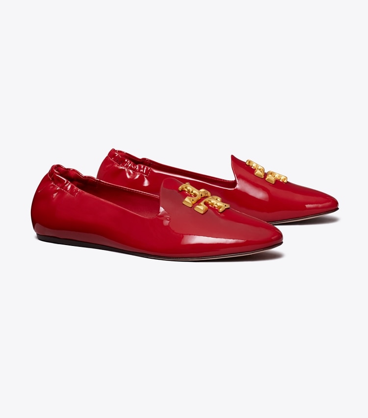 Tory Burch designer flats Eleanor Loafer in TORY RED angle