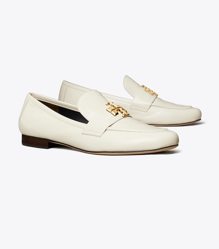 Tory Burch designer flats Eleanor Loafer in LIGHT CREAM angle