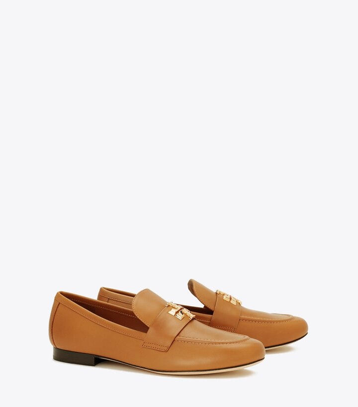 Tory Burch designer flats Eleanor Loafer in CARAMEL CORN angle