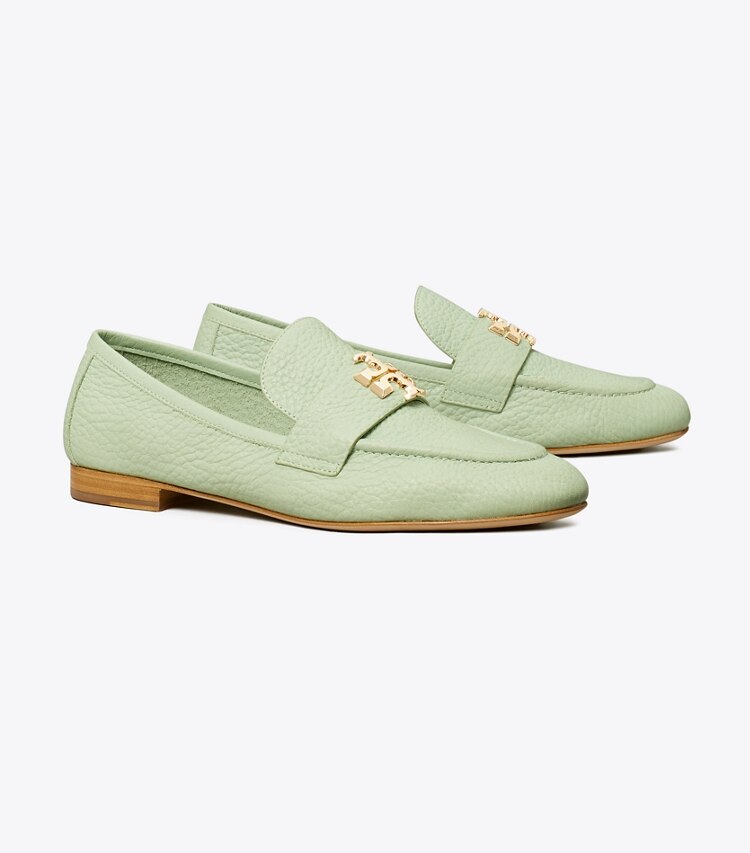 Tory Burch designer フラット エレノア ローファー in SEA MIST GREEN angle
