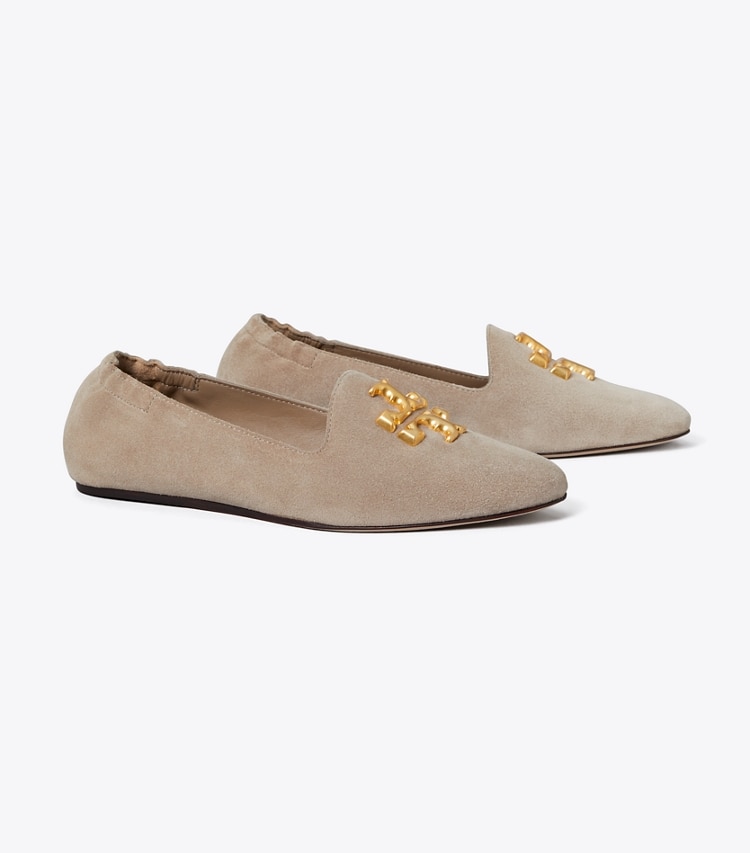 Tory Burch designer flats Eleanor Loafer in Classic Taupe angle